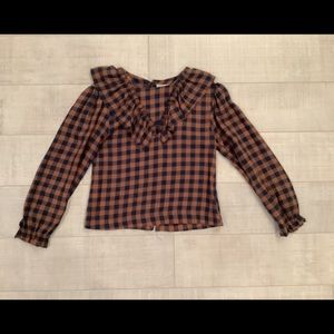 Zara Plaid Blouse